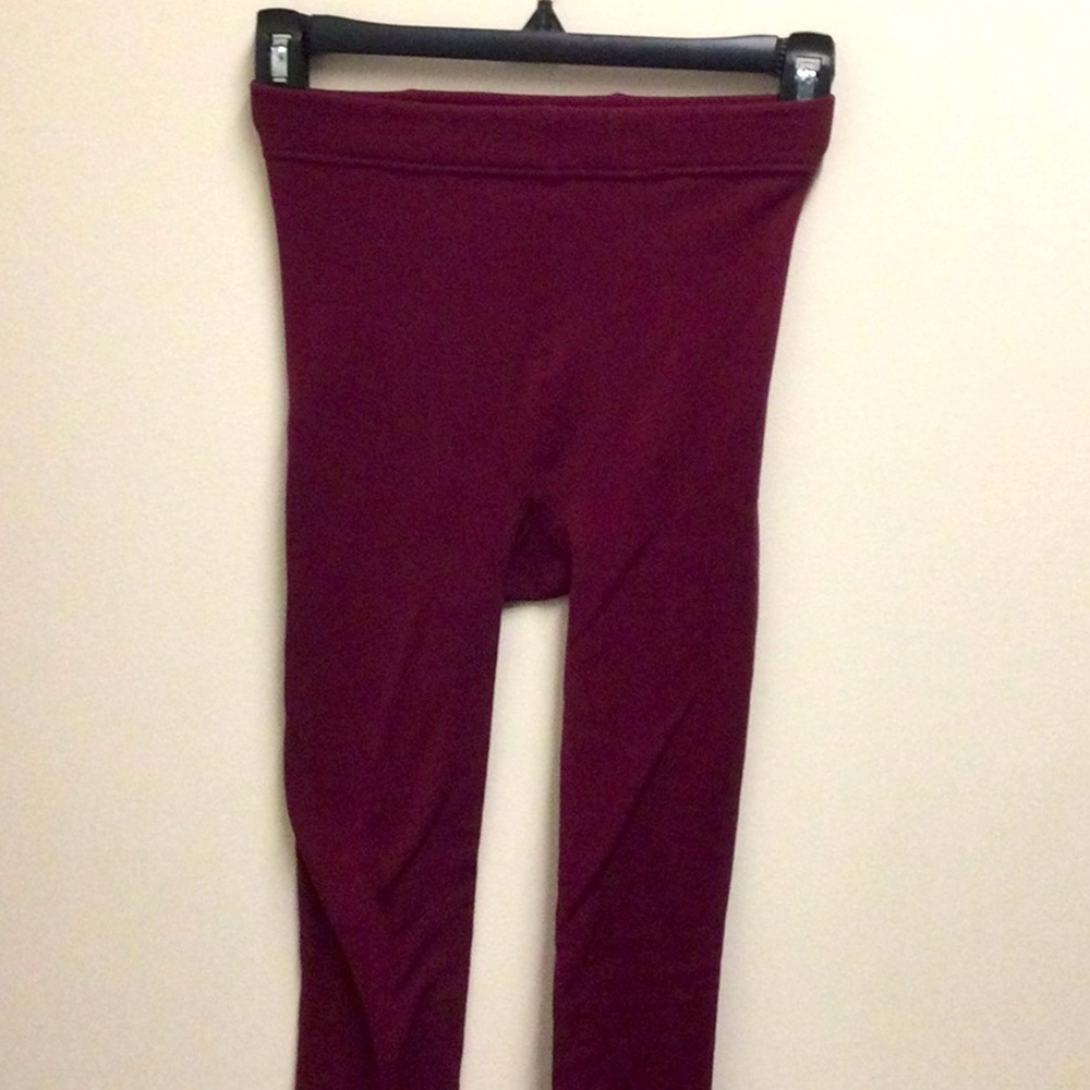 Dark red sweater leggings
